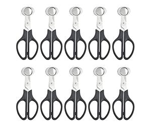 XINMEIWEN 10Pack Stainless Steel Quail Egg Cutter Scissors Quail and Pigeon Egg Cutter Tool Quail Scissors Opener Quail Egg Cracker for Home Kitchen (Black)