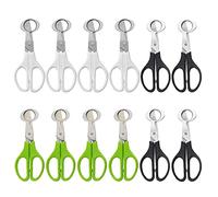 XINMEIWEN 12Pack Stainless Steel Quail Egg Cutter Scissors Quail and Pigeon Egg Cutter Tool Quail Scissors Opener Quail Egg Cracker for Home Kitchen (Three Colors)