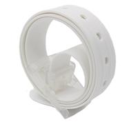 XINMELISHANG Unisex Adjustable Rubber Belt - Casual Plastic Silicone Belt with Plastic Buckle, White, 115x3.5cm (45.3x1.4 inch)