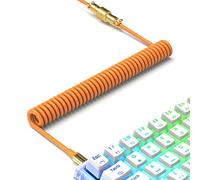 XINMENG X MAMBASNAKE C02 Coiled Keyboard Cable with 8KHz Return Rate-Orange