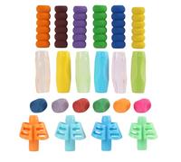XINML 22 Pcs Pencil Grips for Children Handwriting, 5Styles Soft Pen Grips for Kids, Toddlers, Adults, Ergonomic Corrector Writing Aid Tool, Pencil Grippers for Righties & Lefties, Multi Colours