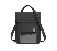 XINML Neck Pouch Wallet Passport Holder RFID Blocking Travel Chest Bag Hidden Anti Theft Concealed Money Belt Organizer Pockets Adjustable Strap Water Resistant Crossbody for Men Women 9x15x0.5cm