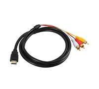 XINML Rca to HDMI Adapter, Hdmi To Rca Cable, Hdmi To Av 3Rca Composite Audio Video Cable 1.5m, Hdmi To Rca Converter Red Yellow White AV To HDMI Converter for HDTV DVD VCR LCD Projectors Transmitter