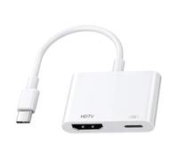 XINML USB C to HDMI Adapter, 4K@60Hz HDTV Display Converter with 100W PD Fast Charging, Two-in-One Type C Digital AV Hub for Laptops, Tablets, Smartphones and All Type-C Devices