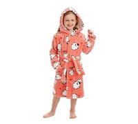 XINNE Boys Girls Hooded Robe Dressing Gown Unisex Kids Bathrobes Flannel Robes Sheep Patterned
