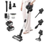 Xinng 3-in-1 Cordless Vacuum Cleaner with 21V Rechargeable Batteries,65Mins Runtime,Lightweight Upright & Handheld Stick Vacuum,Dual-Speed,for Carpets,Hard Floors & Pet Hair