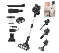 Xinng Cordless Vacuum Cleaner with 15000Pa Suction,Dual-Speed,65 Mins Runtime, Self-Standing Design, LED Light, for Deep Cleaning Pet Hair on Hard Floors & Carpets(with 1x Battery)