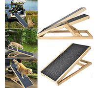 Xinng Dog Sofa Ramp Dog Ramp Cat Ramp Dog Stairs for Bed Non Slip 2 Gear Height Adjustable Solid Wooden Pet Ladder (70 cm x 35 cm x 30/40 cm)