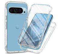 XINNI Case for Google Pixel 9 Pro XL, 360 Degree Shockproof Protective All-Round Protection with Built-in Screen Protector, Robust Bumper Outdoor Cover, Crystal