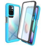 XINNI Case for Xiaomi Redmi 10 2022, 360 Degree Shockproof Protective All-Round Protection with Built-in Screen Protector, Robust Bumper Outdoor Cover, Light Blue