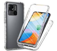 XINNI Case for Xiaomi Redmi 10C, 360 Degree Shockproof Protective All-Round Protection with Built-in Screen Protector, Robust Bumper Outdoor Cover, Crystal
