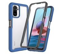 XINNI Case for Xiaomi Redmi Note 10/Note 10S/Poco M5s, 360 Degree Shockproof Protective All-Round Protection with Built-in Screen Protector, Robust Bumper Outdoor Cover, Dark Blue