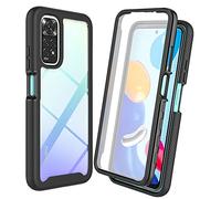 XINNI Case for Xiaomi Redmi Note 11 Pro 4G 5G, 360 Degree Shockproof Protective All-Round Protection with Built-in Screen Protector, Robust Bumper Outdoor Cover, Black