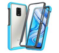 XINNI Case for Xiaomi Redmi Note 9S/Note 9 Pro/Max, 360 Degree Shockproof Protective All-Round Protection with Built-in Screen Protector, Robust Bumper Outdoor Cover, Light Blue