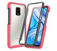 XINNI Case for Xiaomi Redmi Note 9S/Note 9 Pro/Max, 360 Degree Shockproof Protective All-Round Protection with Built-in Screen Protector, Robust Bumper Outdoor Cover, Pink