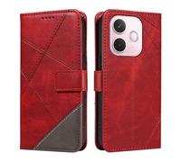 XINNI Phone Case for OPPO A5 PRO 5G, PU/TPU Flip Leather Shockproof Cover Magnetic Book Style Wallet, Red