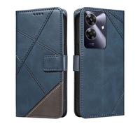 XINNI Phone Case for Realme Note 60 4G, PU/TPU Flip Leather Shockproof Cover Magnetic Book Style Wallet, Blue