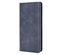 XINNI Protective Phone Case for Fairphone 6, PU/TPU Vintage Flip Leather Shockproof Cover Magnetic Book Style Wallet, Blue