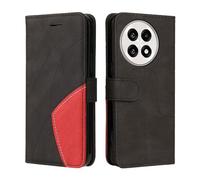 XINNI Protective Phone Case for OnePlus 13R, PU/TPU Vintage Flip Leather Shockproof Cover Magnetic Book Style Wallet, Black