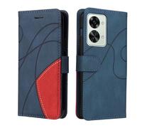 XINNI Protective Phone Case for OnePlus Nord 2T 5G, PU/TPU Vintage Flip Leather Shockproof Cover Magnetic Book Style Wallet, Blue