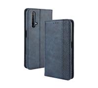 XINNI Protective Phone Case for Realme X50 5G(Realme X3 SuperZoom), PU/TPU Vintage Flip Leather Shockproof Cover Magnetic Book Style Wallet, Blue