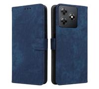 XINNI RFID Protective Phone Case for Blackview Wave 8C, PU/TPU Flip Leather Shockproof Cover, Blue