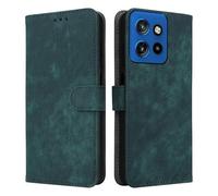 XINNI RFID Protective Phone Case for Motorola Edge 50 Neo, PU/TPU Flip Leather Shockproof Cover, Green