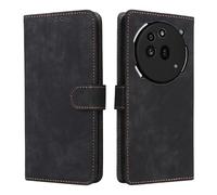 XINNI RFID Protective Phone Case for Nothing Phone (3a) Pro, PU/TPU Flip Leather Shockproof Cover, Black