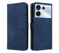 XINNI RFID Protective Phone Case for Umidigi G9 5G, PU/TPU Flip Leather Shockproof Cover, Blue