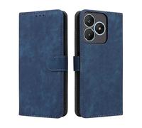 XINNI RFID Protective Phone Case for Wiko T20, PU/TPU Flip Leather Shockproof Cover, Blue