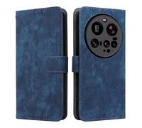 XINNI RFID Protective Phone Case for Xiaomi 15 Ultra, PU/TPU Flip Leather Shockproof Cover, Blue