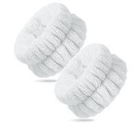 Xinnun Face Wash Wristbands Spa Washing Face Sweatbands Makeup Elastic Wrist Wash Band Absorbent Towel Wristband Wristbands for Skincare Women Girls Keep Liquid from Spilling Down Arms(White)