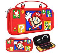 Xinocy for Nintendo Switch for Switch Lite Carrying Case - Cute Kawaii Design for Switch Lite Travel Cases Portable Storage Carry Protective Hard Shell for Women Girls Boys Teens, Red