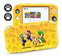 Xinocy for Nintendo Switch Lite Case Cute Cartoon Anime Design Cases Kawaii Fun Funny Fashion Hard Slim Protective Shell Cover + 2 Thumb Caps for Kids Boys Teens Girls for Switch 2019 Maliao