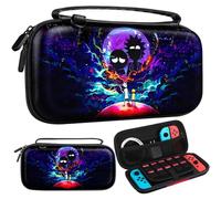 Xinocy for Switch OLED Carrying Case Cute Kawaii Design - Travel Cases Portable Storage Carry Protective Hard Shell for Women Girls Boys Teens for Nintendo Switch 2017/OLED 2021, Black