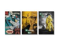 Xinoutans 3 PCS Breaking Poster Bad Tv Series Movie Film Vintage Cover Poster Wall Art Canvas Posters Room Decorative Aesthetic Poster Print Decor Posters 20x30inch(50x75cm)-3pcs Style-3