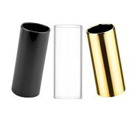 Xinpinzhou 3 Pieces Guitar Slide Ring, Medium Steel Brass Glass Finger Guitar Slides Tube for Electric Acoustic