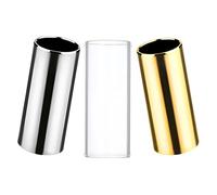 Xinpinzhou 3 Pieces Guitar Slide Ring, Medium Steel Brass Glass Finger Guitar Slides Tube for Electric Acoustic