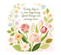 Xinpinzhou Cross Stitch Kits for Adults - 11CT Quotes Pre Printed Stamped Cross-Stitch Patterns, Advanced Embroidery Kit for Beginners, DIY Crossstitch Crafts for Wall Decor or Mum Gifts 12x12 Inch