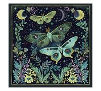 Xinpinzhou Moth 11ct Cross Stitch, 11 Count Counted Stamped Pre Printed Cross Stitch Embroidery Kits for Adults Beginners Starter Advanced Easy Crossstitch Animal Patterns Set Wall Decor 36x36 cm