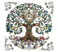 Xinpinzhou Tree 11ct Cross Stitch, 11 Count Counted Stamped Pre Printed Cross Stitch Embroidery Kits for Adults Beginners Starter Advanced Easy Crossstitch Patterns Set Wall Decor 40x40 cm