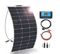 XINPUGUANG 100W 12V Flexible Solar Panel Kit: 100 Watts Flexible Solar Panel + 10A PWM Charge Controller for RV Boat Cabin Motorhome Caravan Camper Trailer (100W NEW)