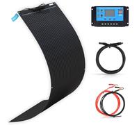 XINPUGUANG 100W 12V Flexible Solar Panel kit System 18V Photovoltaic Monocrystalline Module 10A Charge Controller for Caravan Home Roof Car Motorhome Power Charger (100w)