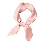 Xinqiao Womens Silk Like Solid Square Scarf Fashion Satin Neck Hair Tie Band (#8 Light Pink)
