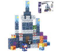 XINQIYUAN Qiyuan Educational Toy 2.5cm Magnetic World Plaza Building Blocks 100pcs (1) [Random Mix - Colors From Main Image Only]