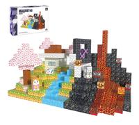 XINQIYUAN Qiyuan Educational Toy 2.5cm Magnetic World Plaza Building Blocks 100pcs (2) [Random Mix - Colors From Main Image Only]