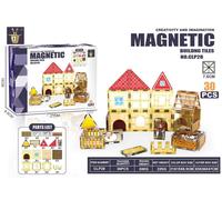 XINQIYUAN Qiyuan Educational Toy 7.5cm Forest Farm Animal Magnetic Building Blocks Set 30pcs [Random Mix - Colors From Main Image Only]