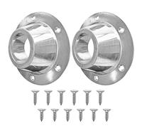 XINRINTONG 2 Pack RV Table Base Mount - Aluminum Pedestal Table Base Flange - Camper Table Leg Base Mount- Table Floor Mounting Base Plate, 6 Mounting Holes, Screws, Suitable for RV or Camper Van
