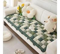 xinrishe Farmhouse Cotton Quilted Couch Cover Garden Chic Sofa Cover Funny Sectional Sofa Slipcover Washable Slipcovers Furniture Cover Non-Slip Square Checkered Pet Mat(06,40 * 40cm/15.7 * 15.7in)