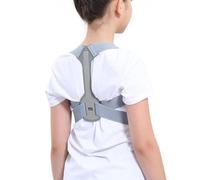 xinrishe Kids Humpback Posture Corrector Student Upper Back Brace Invisible Back Straightener Boys Girls Shoulder Neck Clavicle Support Teenagers Hunchback Correction Belt (Color : Grey, Size : S)